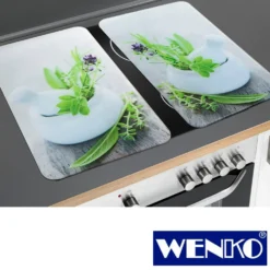 WENKO Herdabdeckplatte Universal Kräutergarten 2er Set, für alle Herdarten