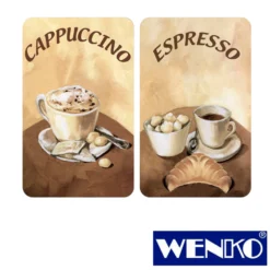 WENKO Herdabdeckplatte Universal Kaffee 2er Set, für alle Herdarten