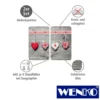 WENKO Herdabdeckplatte Universal Herzen 2er Set, für alle Herdarten
