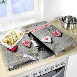 WENKO Herdabdeckplatte Universal Herzen 2er Set, für alle Herdarten