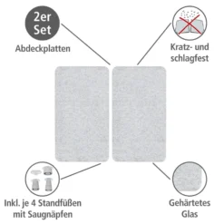WENKO Herdabdeckplatte Universal 2er Set, für alle Herdarten