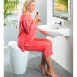 WENKO Hocker Mod. Candy White, mit abnehmbarem Wäschesammler