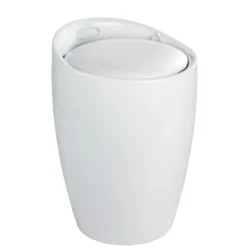 WENKO Hocker Mod. Candy White, mit abnehmbarem Wäschesammler