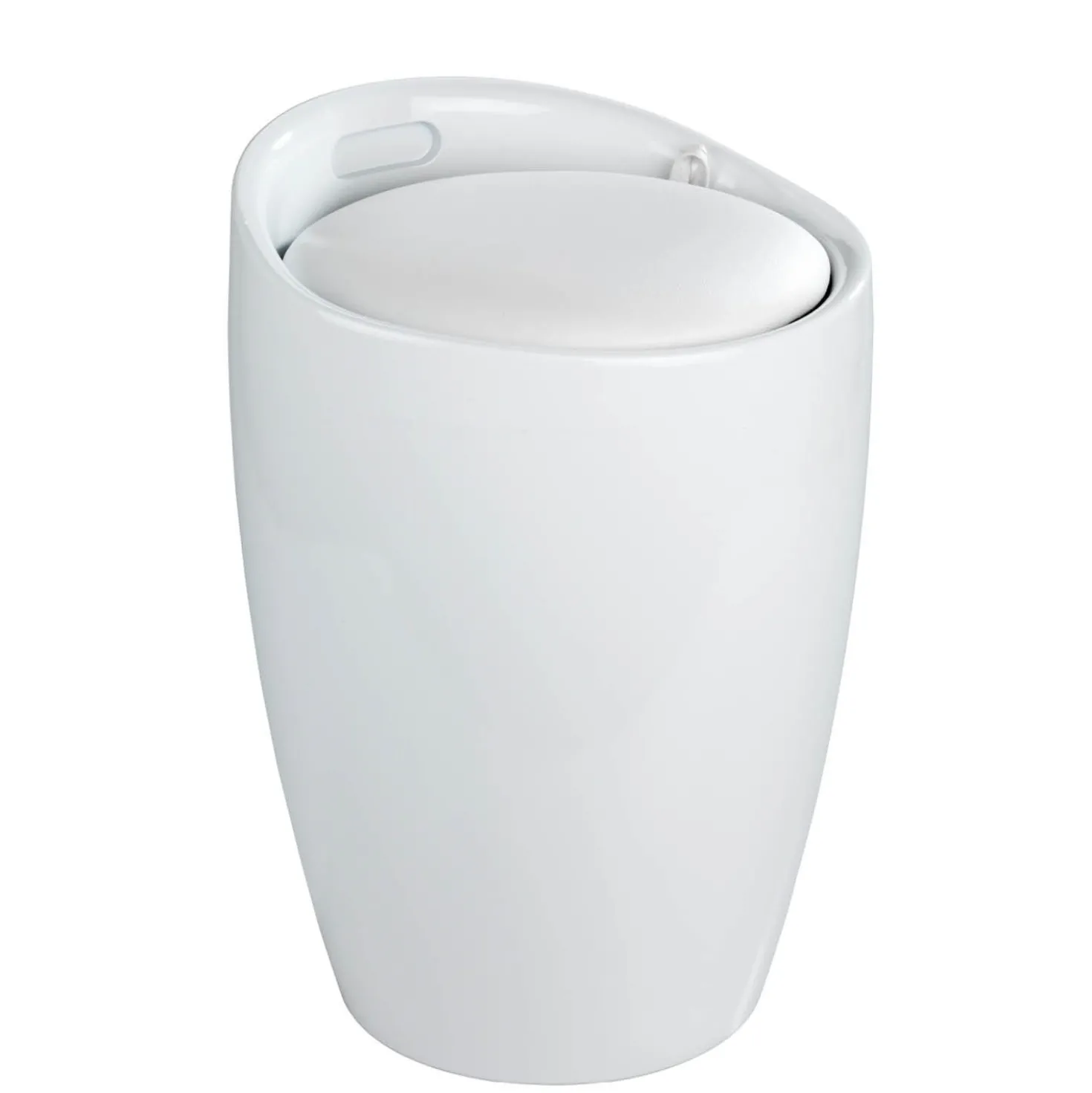 WENKO Hocker Mod. Candy White, mit abnehmbarem Wäschesammler