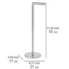 WENKO 2in1 Stand Toilettenpapierhalter, Edelstahl, platzsparend, für bis zu 4 Ersatzrollen