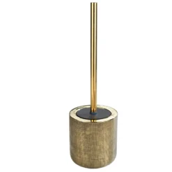 WENKO Keramik WC-Garnitur Rivara Gold, WC-Bürstenhalter, handbemalt