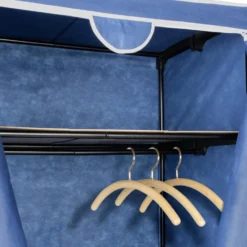 WENKO Kleiderschrank Air mit Ablage, Stoffschrank, Faltschrank