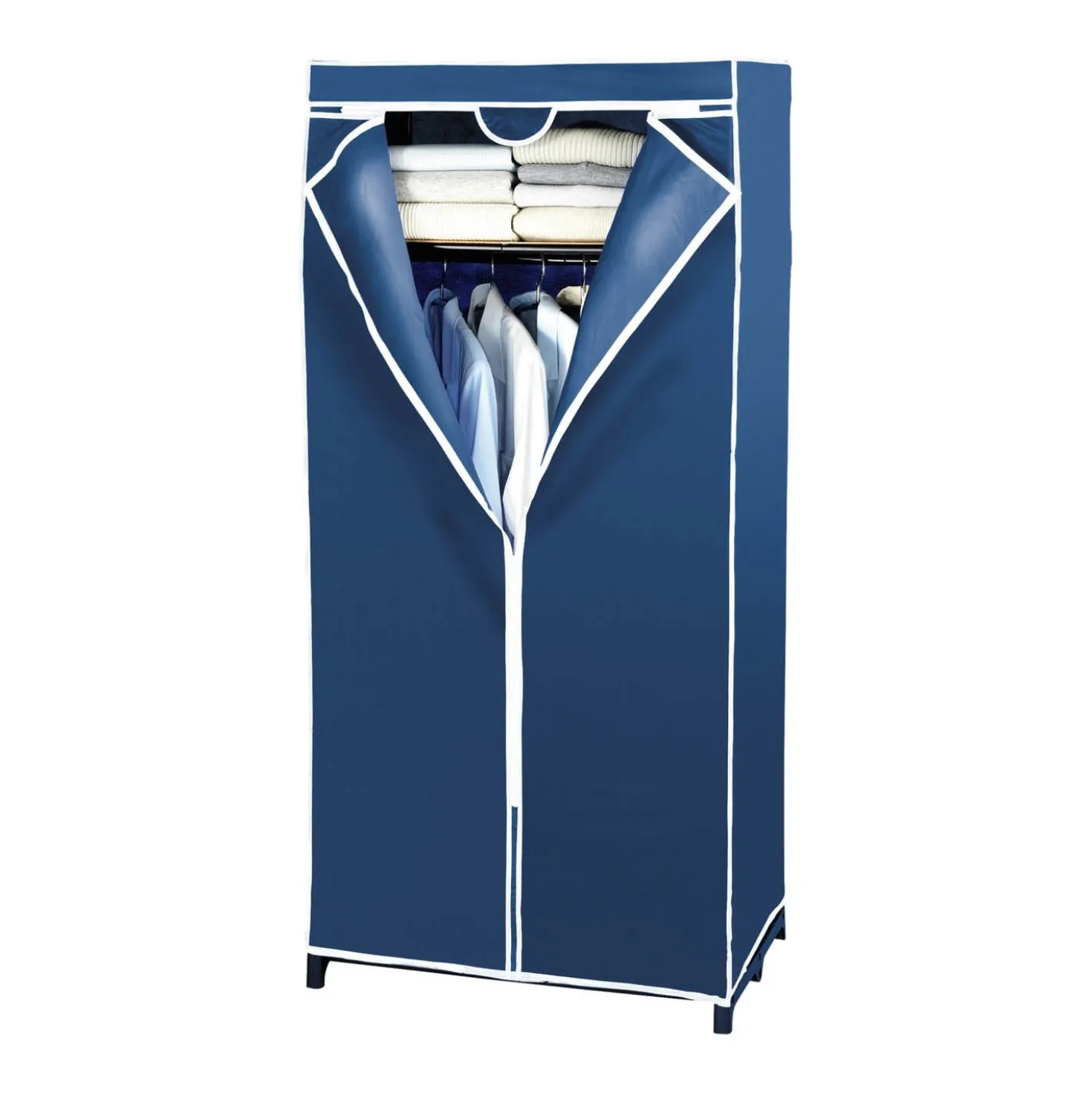 WENKO Kleiderschrank Air mit Ablage, Stoffschrank, Faltschrank