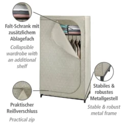 WENKO Kleiderschrank Mod. Balance mit Ablage, Stoffschrank, Faltschrank