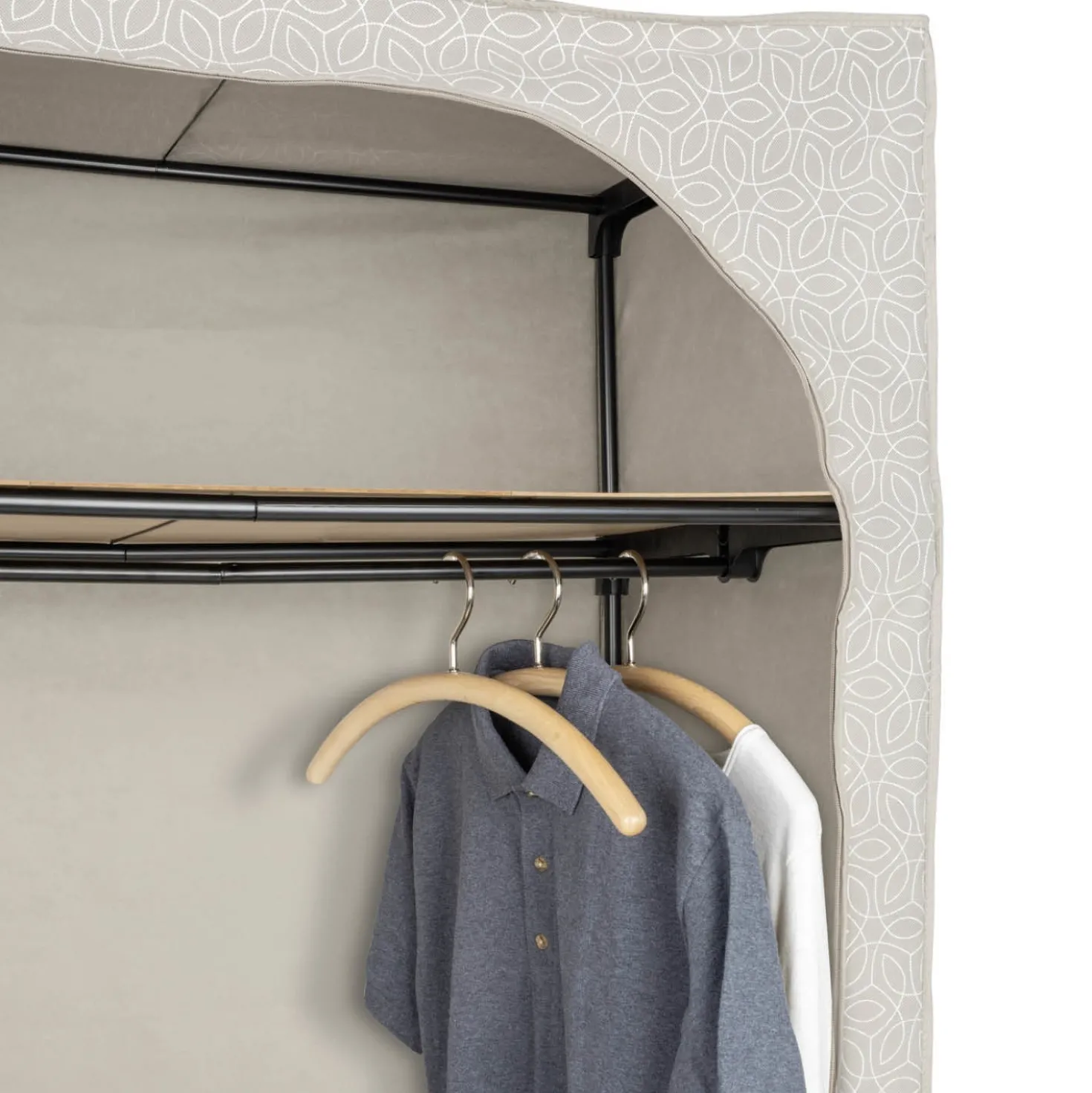 WENKO Kleiderschrank Mod. Balance mit Ablage, Stoffschrank, Faltschrank