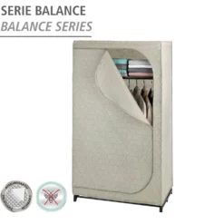WENKO Kleiderschrank Mod. Balance mit Ablage, Stoffschrank, Faltschrank