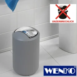 WENKO Kosmetikeimer Brasil Grau L, 6,5 Liter