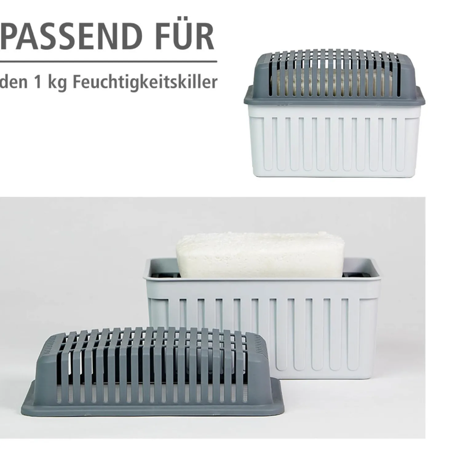 WENKO Nachfüllpack für Luftentfeuchter, 3 x 1 kg, für Raumentfeuchter