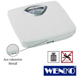 WENKO Personenwaage mechanisch, analoge Körperwaage bis 130 kg