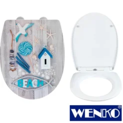 WENKO Premium WC-Sitz Beach High Gloss, Thermoplast