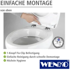 WENKO Premium WC-Sitz Beach High Gloss, Thermoplast