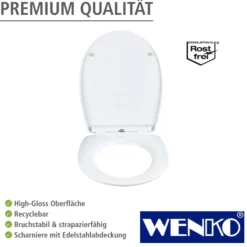 WENKO Premium WC-Sitz Beach High Gloss, Thermoplast