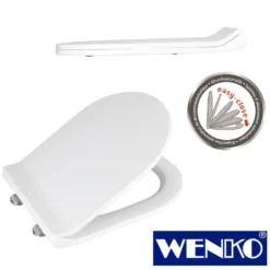 WENKO Premium WC-Sitz Habos, Thermoplast weiß, mit Absenkautomatik