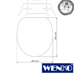 WENKO Premium WC-Sitz Habos, Thermoplast weiß, mit Absenkautomatik