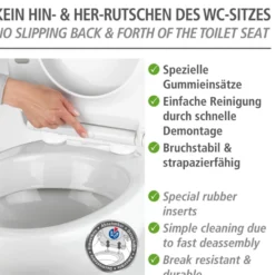WENKO Premium WC-Sitz Mod. Kos Weiß, recycelbarer Thermoplast, mit Absenkautomatik