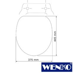 WENKO Premium WC-Sitz Samos Concrete Grey, aus antibakteriellem Duroplast, mit Absenkautomatik