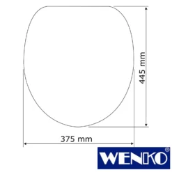 WENKO Premium WC-Sitz Samos Grau, aus antibakteriellem Duroplast mit Absenkautomatik