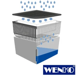 WENKO Raumentfeuchter Cube, Blau, 500 g, 2er Set, Luftentfeuchter