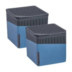 WENKO Raumentfeuchter Cube, Blau, 500 g, 2er Set, Luftentfeuchter