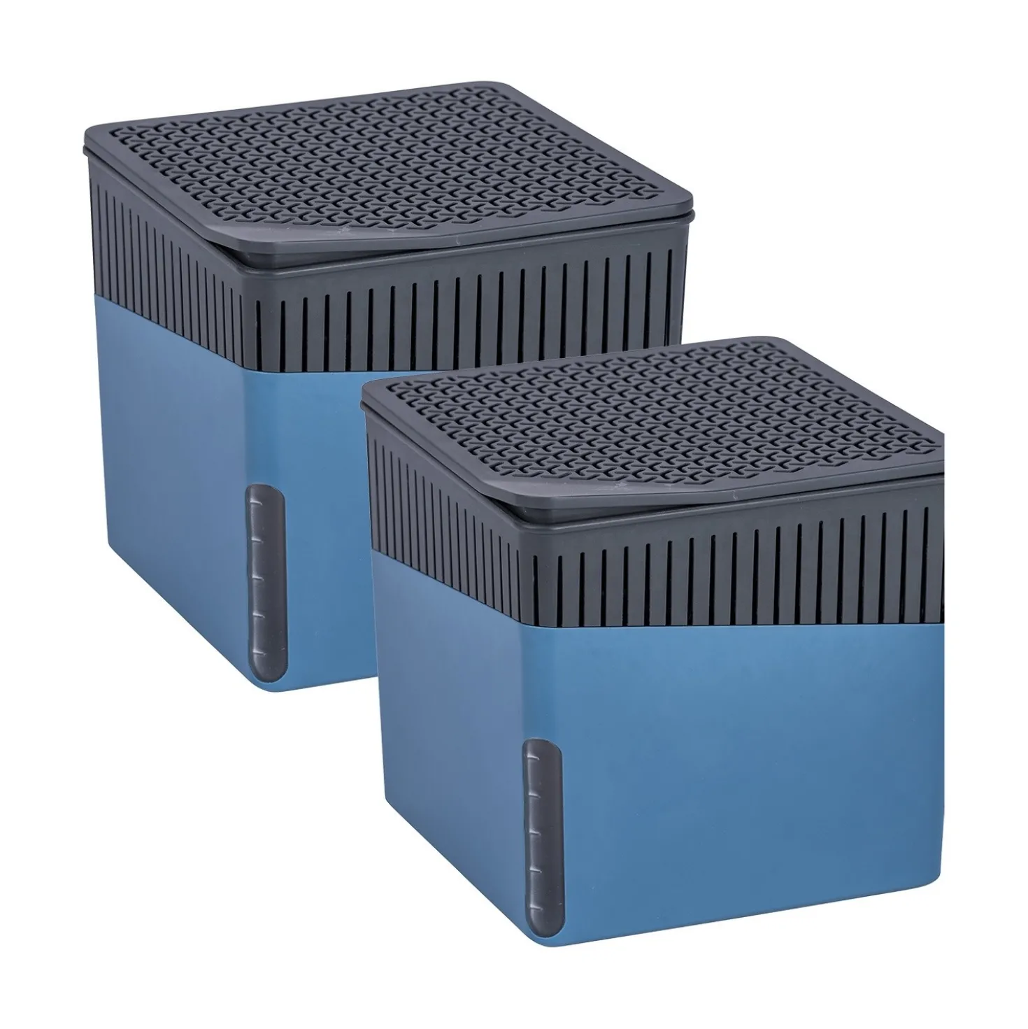WENKO Raumentfeuchter Cube, Blau, 500 g, 2er Set, Luftentfeuchter