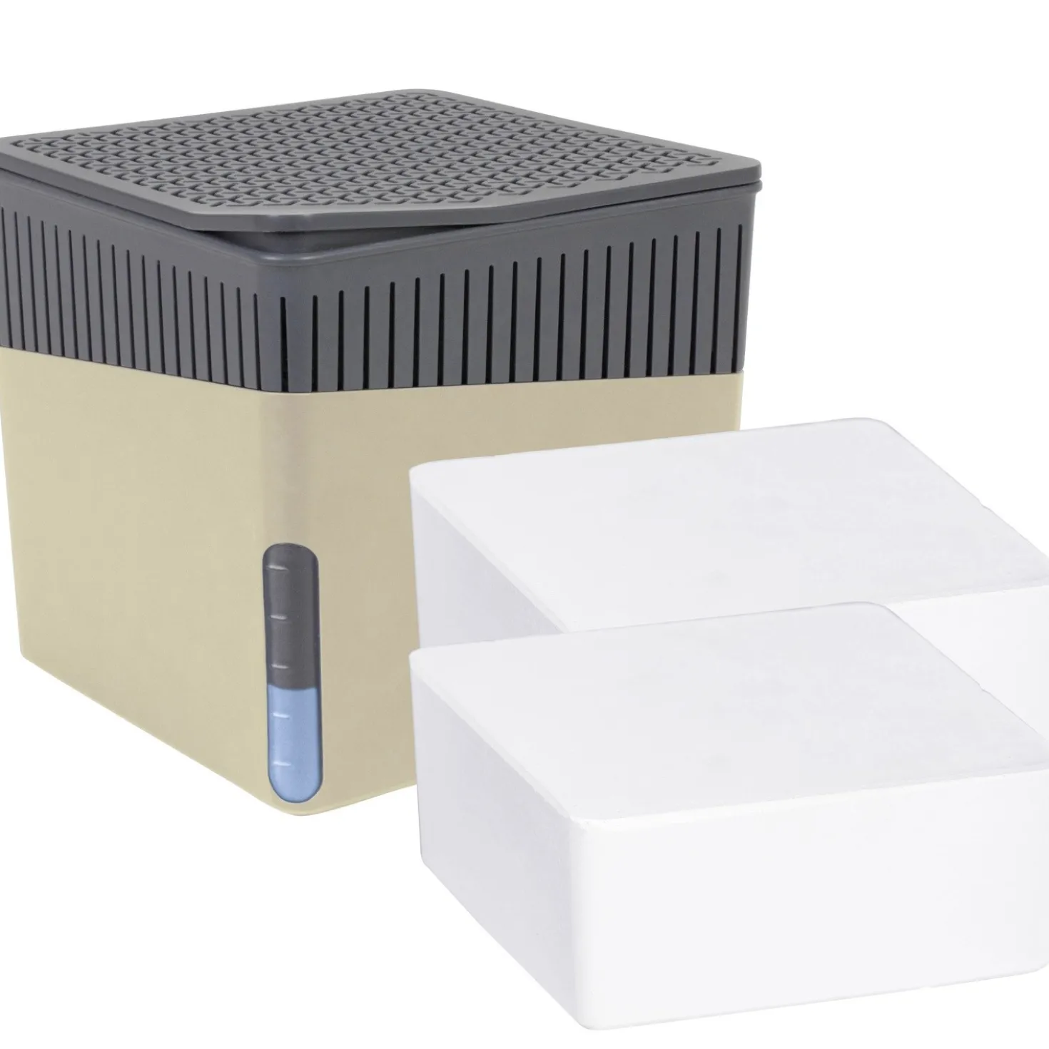 WENKO Raumentfeuchter Cube Beige 2 x 500 g, für Räume bis ca. 40 m³