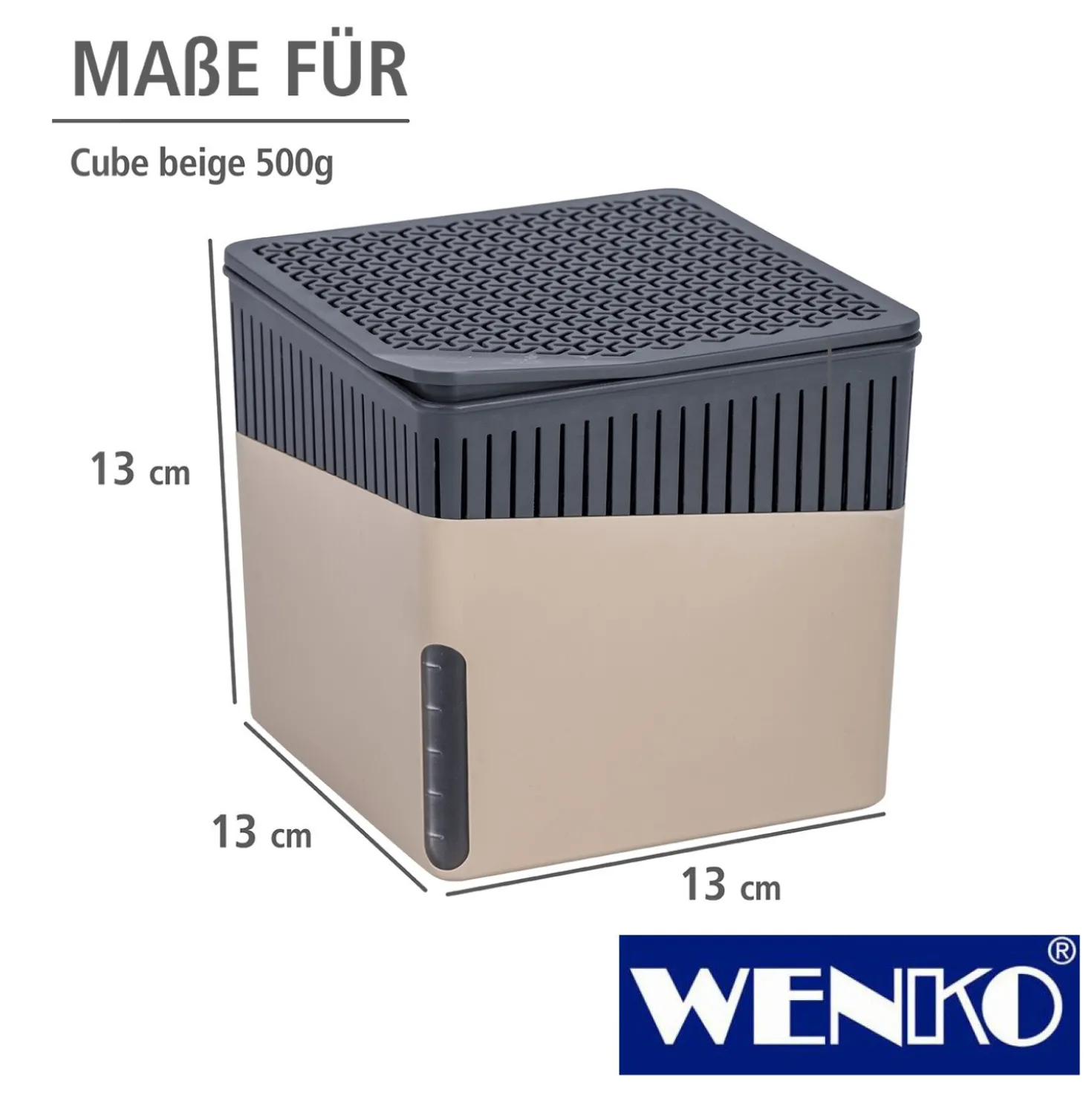 WENKO Raumentfeuchter Cube Beige 2 x 500 g, für Räume bis ca. 40 m³