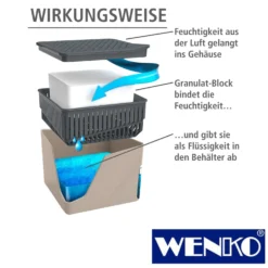 WENKO Raumentfeuchter Cube Beige 1000 g, Luftentfeuchter