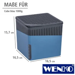WENKO Raumentfeuchter Cube Blau 1000 g, Luftentfeuchter
