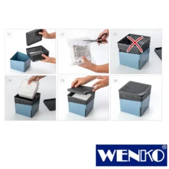 WENKO Raumentfeuchter Cube Blau 1000 g, Luftentfeuchter