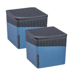 WENKO Raumentfeuchter Cube, Blau, 1000 g, 2er Set, Luftentfeuchter