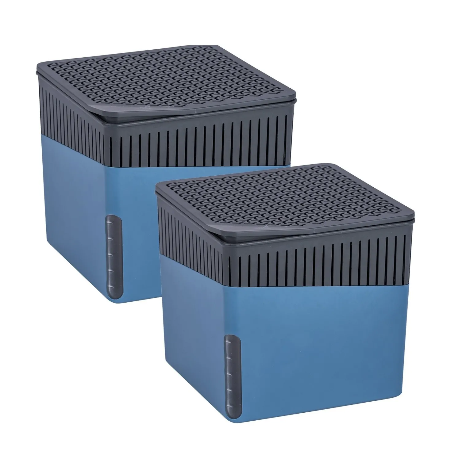 WENKO Raumentfeuchter Cube, Blau, 1000 g, 2er Set, Luftentfeuchter