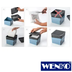 WENKO Raumentfeuchter Cube Grau 1000 g, Luftentfeuchter