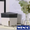 WENKO Raumentfeuchter Cube, Grau, 1000 g, 2er Set, Luftentfeuchter
