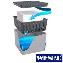 WENKO Raumentfeuchter Cube, Grau, 1000 g, 2er Set, Luftentfeuchter