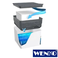 WENKO Raumentfeuchter Cube Nachfüller 500 g, 3er Set, 3 x 500 g
