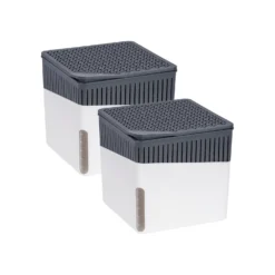 WENKO Raumentfeuchter Cube, Weiß, 500 g, 2er Set, Luftentfeuchter