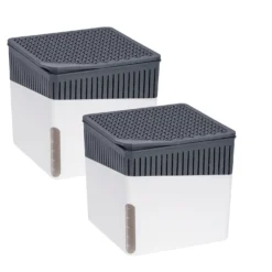 WENKO Raumentfeuchter Cube, Weiß, 1000 g, 2er Set, Luftentfeuchter