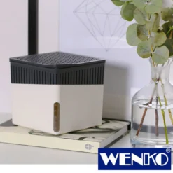 WENKO Raumentfeuchter Cube, Weiß, 1000 g, 2er Set, Luftentfeuchter
