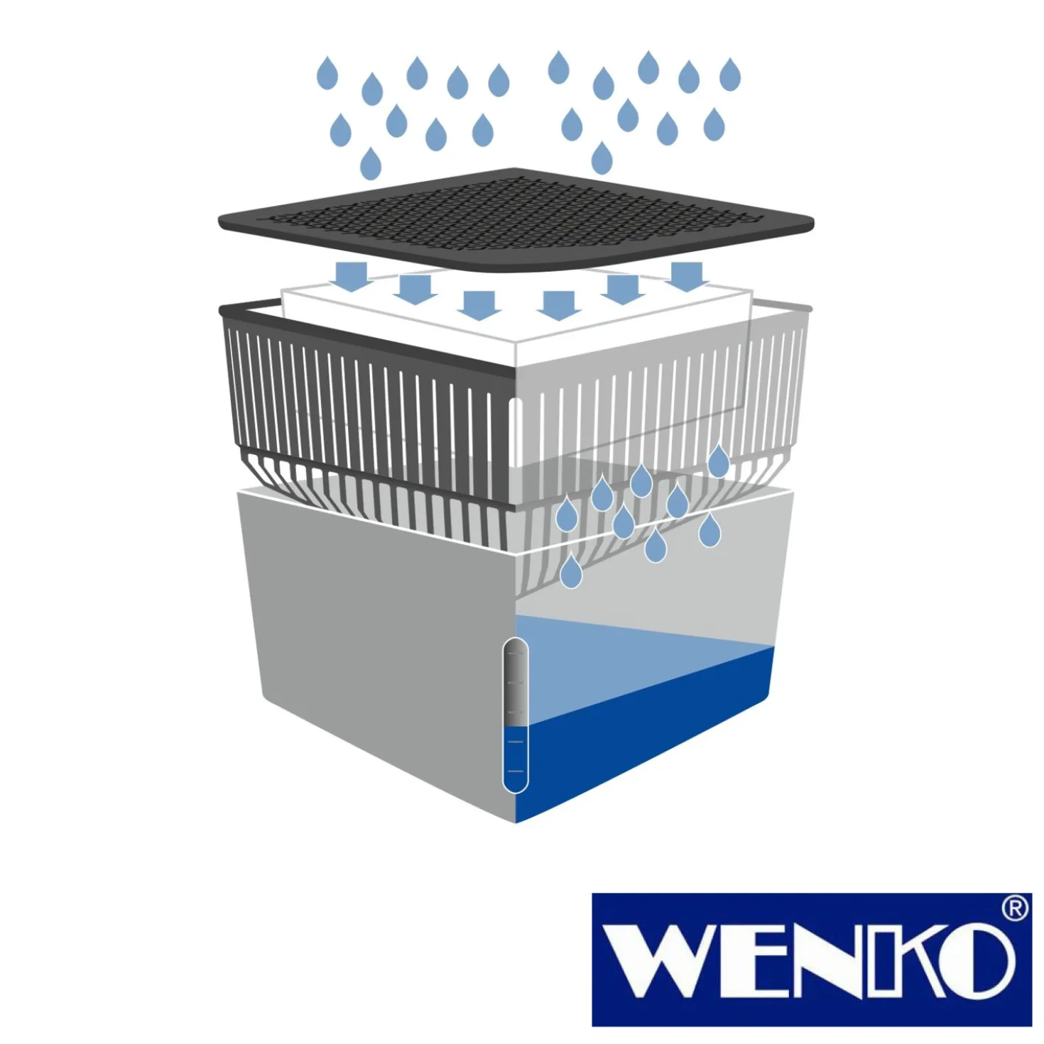 WENKO Raumentfeuchter Cube, Weiß, 1000 g, 2er Set, Luftentfeuchter