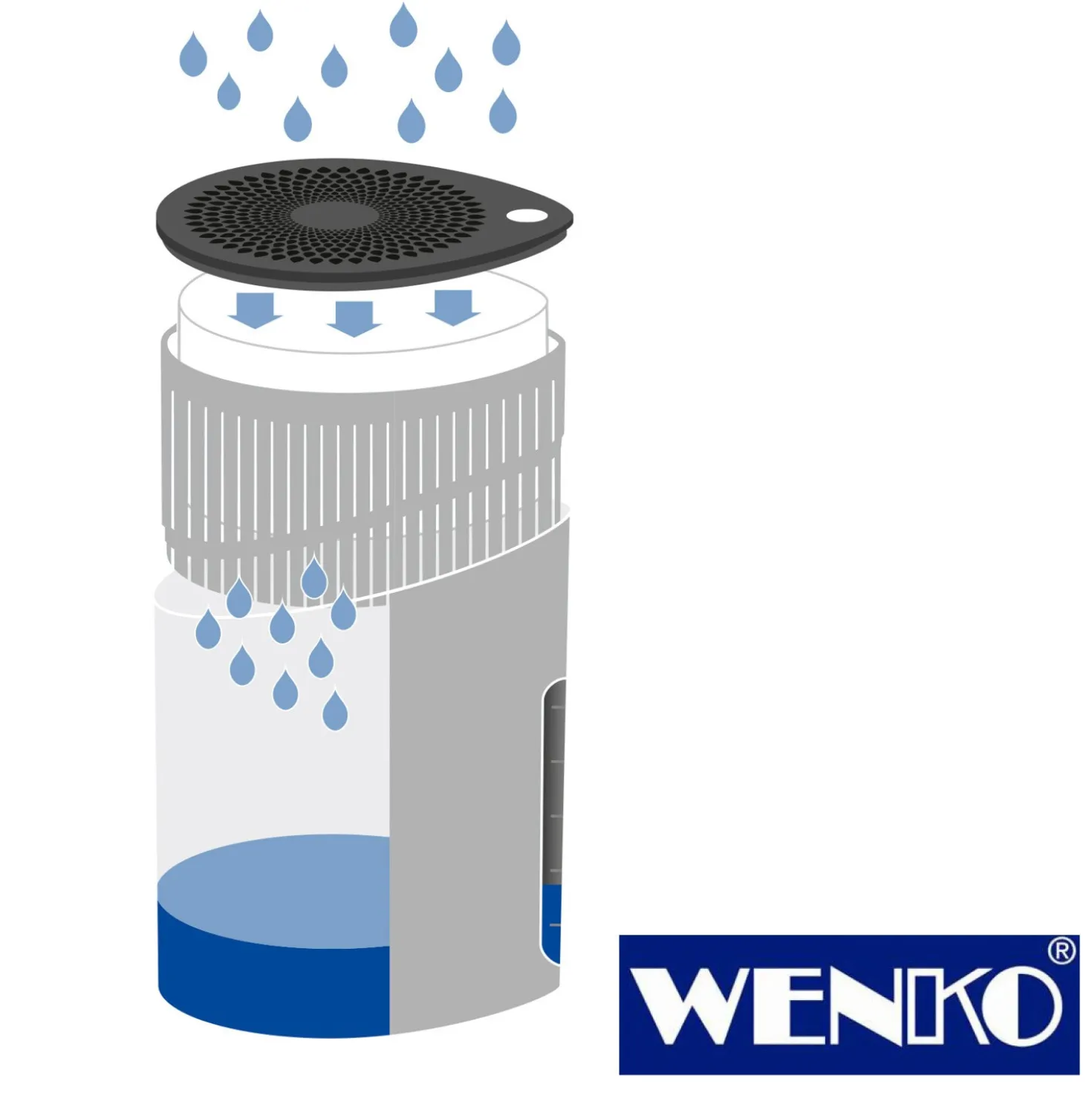 WENKO Raumentfeuchter Drop Rosa 1000 g 2er Set