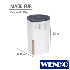 WENKO Raumentfeuchter Drop Weiß 1000 g, senkt die Luftfeuchtigkeit