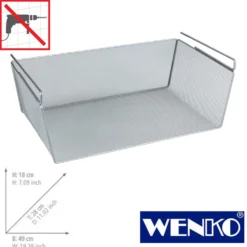 WENKO Regaleinhängekorb L, 49 x 18 x 28 cm