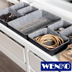 WENKO Schubladen Organizer Filz, 7-teilig