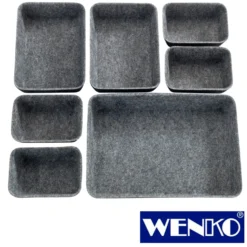 WENKO Schubladen Organizer Filz, 7-teilig