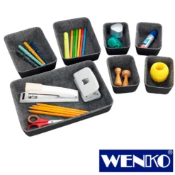 WENKO Schubladen Organizer Filz, 7-teilig